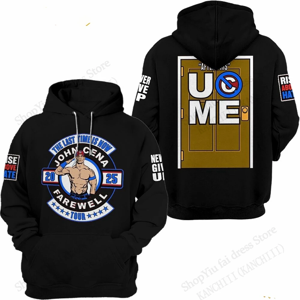 Новый John Cena Farewell Tour толстовка с 3d принтом для мужчин и женщин модный пуловер с капюшоном толстовка борцовский спортивный костюм мужская одежда Moletom