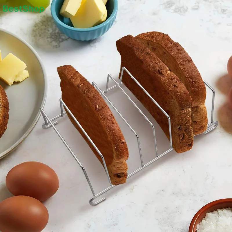 ✍Air Fryer Toast Rack, Stainless Steel Bread Holder for Air Fryer, Oven & Microwave, Heavy Duty Food Cooling Trivet - view 5