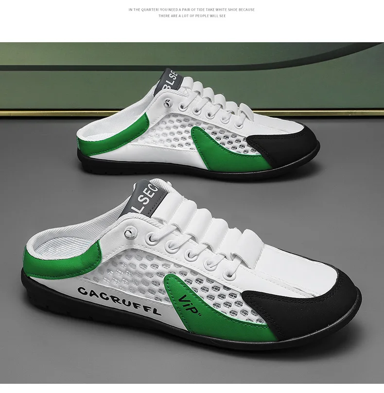 2026 Sommer Neuer Stil Geschlossene Halbschuhe für Herren mit atmungsaktivem Mesh-Slip-On-Design, modische und atmungsaktive Loafer – Detail 22