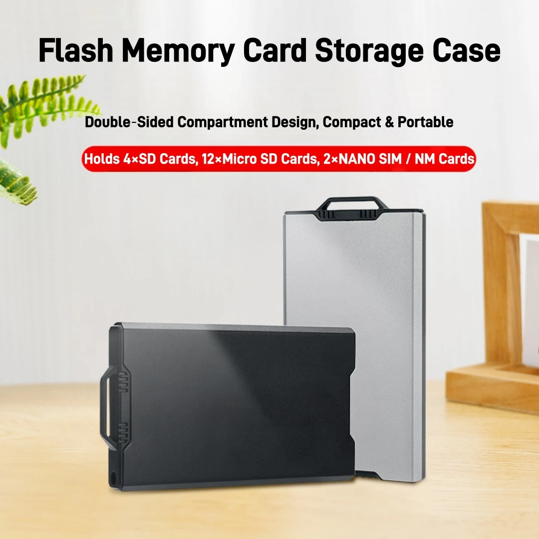 Mini Portable Memory Card Storage Case Shockproof Pressure Resistant Holder for Micro SD Card Nano SIM NM Card Organizer Box