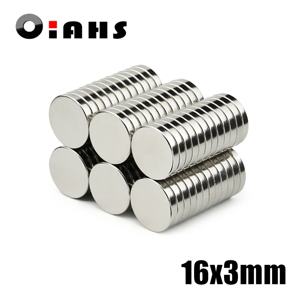 5-100pcs 16x3mm Super Powerful Strong Bulk Small Round NdFeB Neodymium Disc Magnets Dia 16mm x 3mm N35  Rare Earth NdFeB Magnet