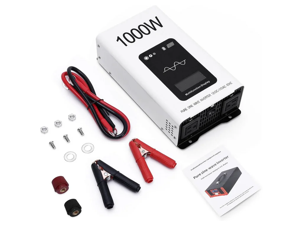 

OOYCYOO 1000W Pure Sine Wave Power Inverter, 12V DC to 110 Vdc to 120 Vdc, for Home, RV and Off-Grid Solar Systems
