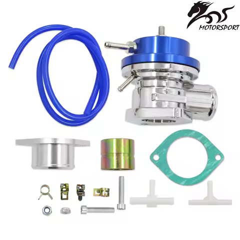 Aluminum Type S Turbo Blow Off Valve &amp; 2.5" BOV Flange Pipe Adapter YX02790