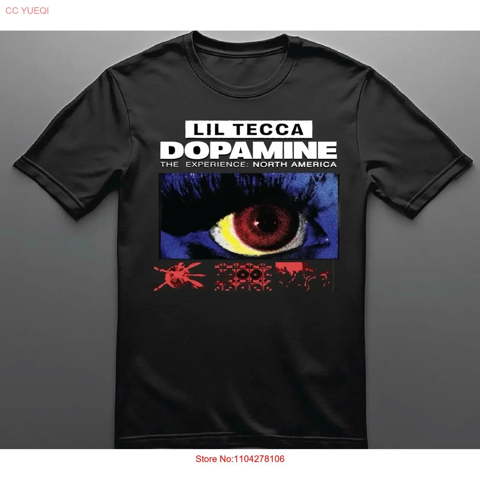 Lil Tecca DOPAMINE The Experience North America Tour T Shirt New S 5XL 2025 vintage Washed fashion graphic Casual Slightly