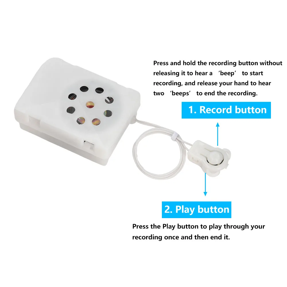 35s/40s/5min Plush Toy Voice Message Recorder Voice Box Sound Module Plush Toy Voice Message Recorder Device Clear Voice Recorde