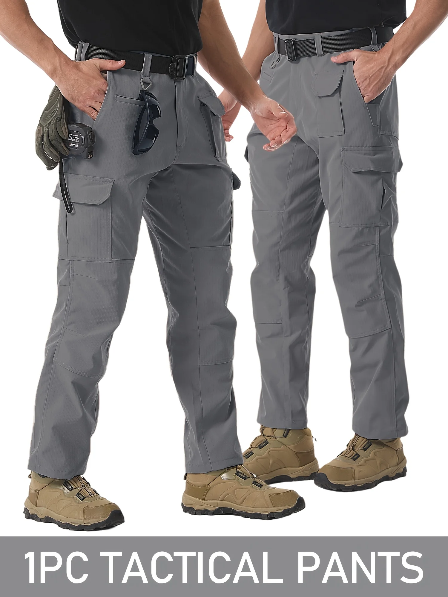 

Мужские тактические брюки-карго повышенной прочности с технологией Ripstop и множеством карманов - рабочие брюки для активного отдыха на природе