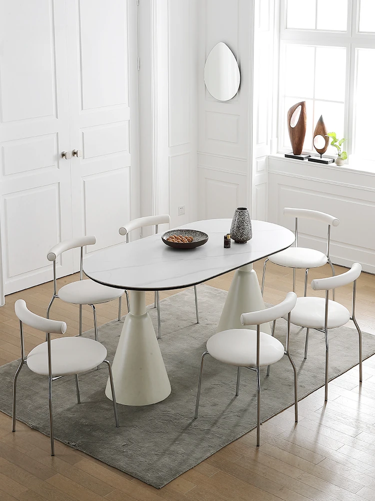 French cream, wind rock slab dining table