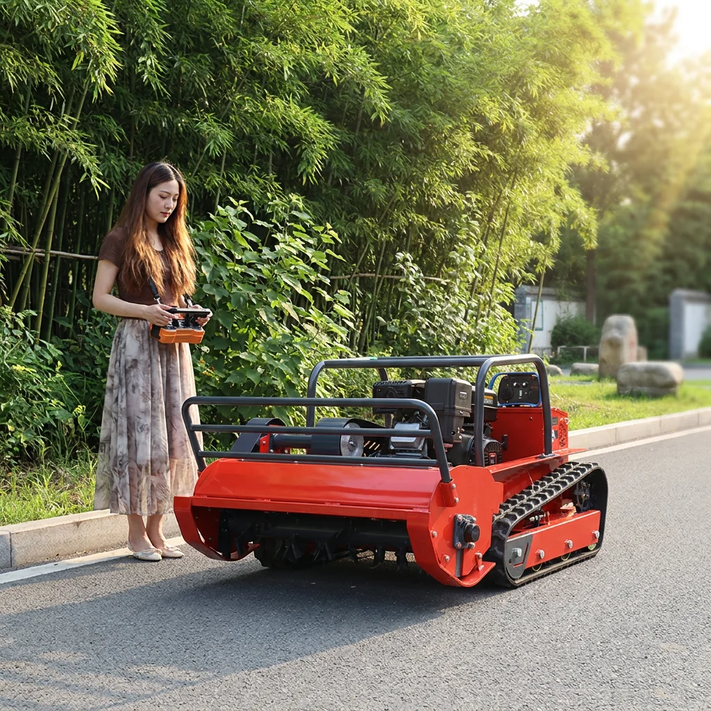 In Stock Fast Delivery 800mm zero Turn Lawn Mower Remote Control Lawn Flail Mower for Large Scale Farm Work