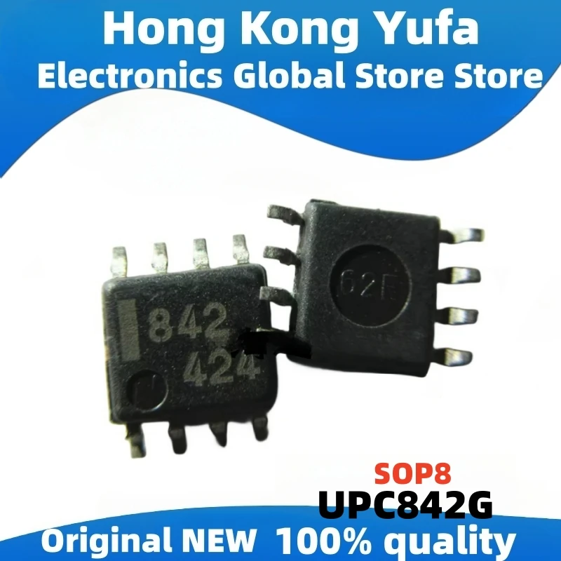 10PCS/Lot New Original UPC842G2 842 UPC842G UPC842G2-E2 or UPC842GR or UPC842C UPC842 SOP-8 Dual Operational Amplifiers