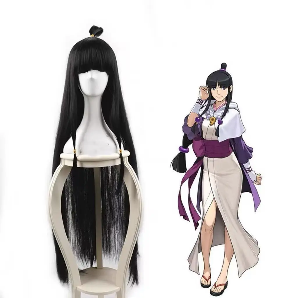 

Anime Maya Fey Cosplay Costume Full Set Accessories Ace Attorney Cos Outfit and wig