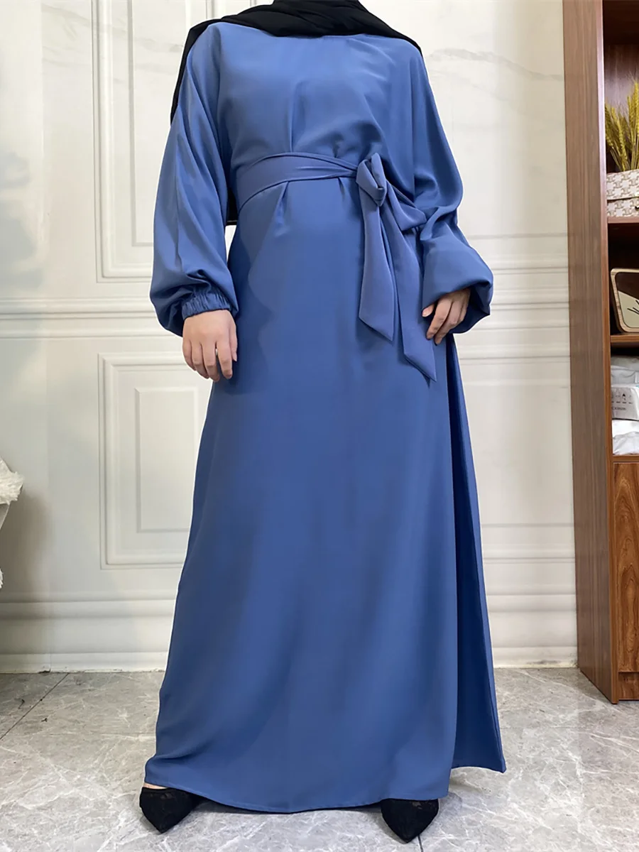 حار سيلي أسلوب بسيط فساتين مغربية قفطان تركيا بلون الخليج عبايات المرأة الإسلامية فستان طويل مسلم السعودية رداء رمضان 56