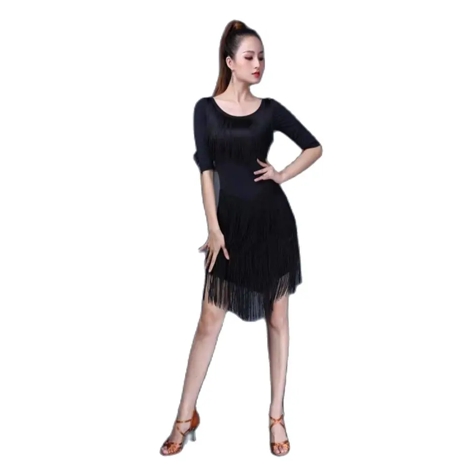 

Woman Latin Dance Dress Standard Ballroom Dancing Training Costumes Dress Salsa Adult Lady Dance Dresses Skirt Latin dance suit