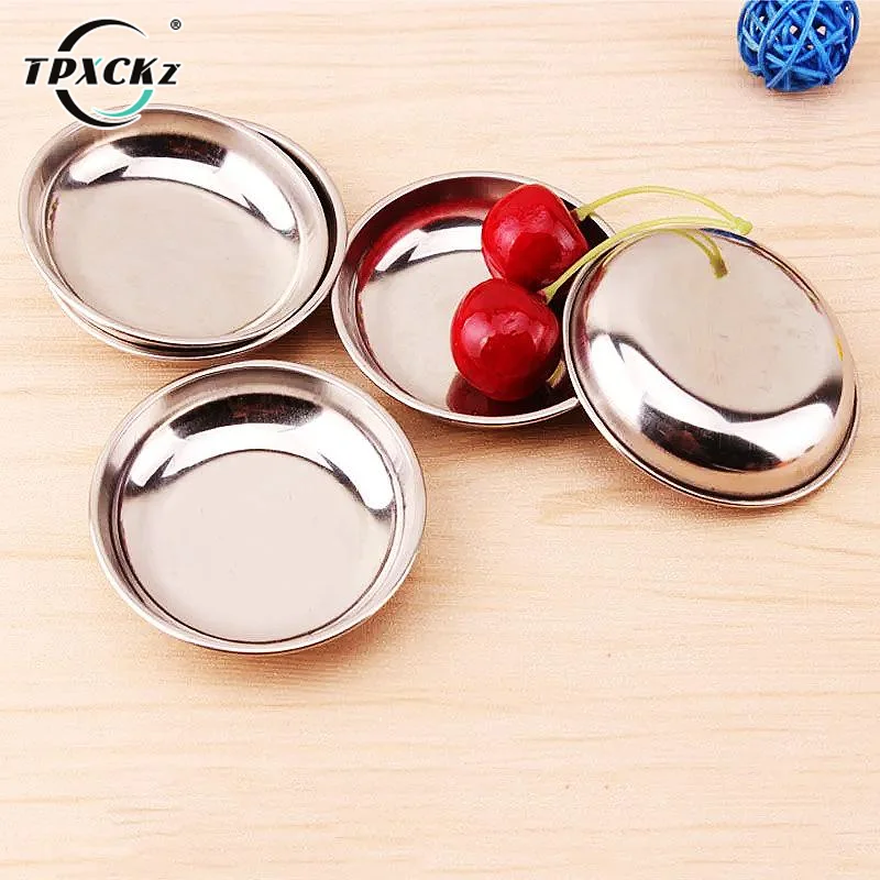 Stainless Steel Dipping Bowls 9CM Round Condiment Dishes for Kitchen Sushi Serving Appetizer Sauce Party Side Dish 5/10PCS