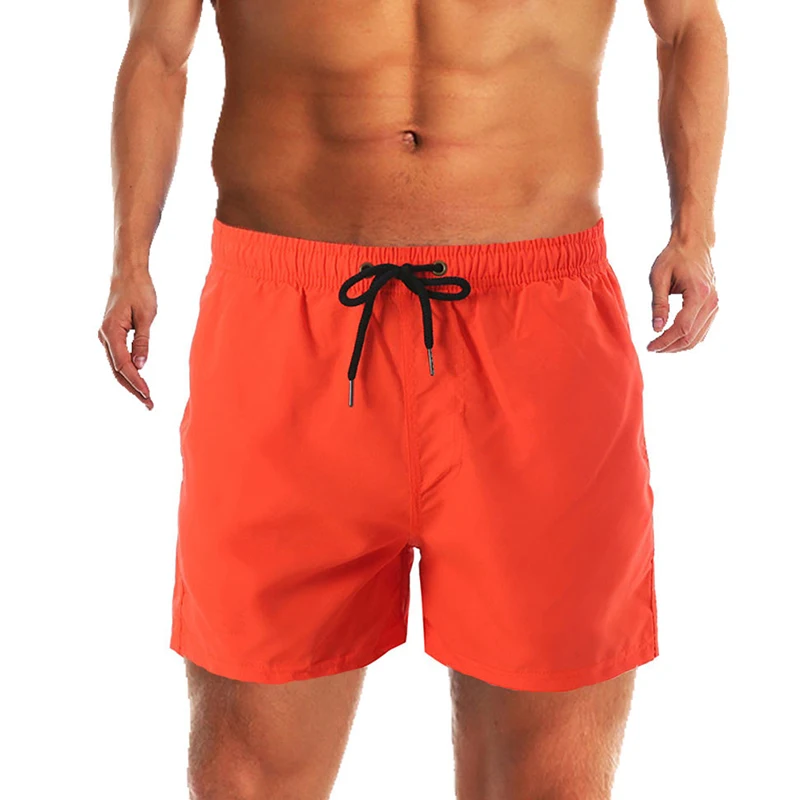 Customize LOGO Summer Quick Drying Beach Trunks Men Mesh Lining Board Short Pants Gym Fitness Running Shorts Sportswear Bottoms