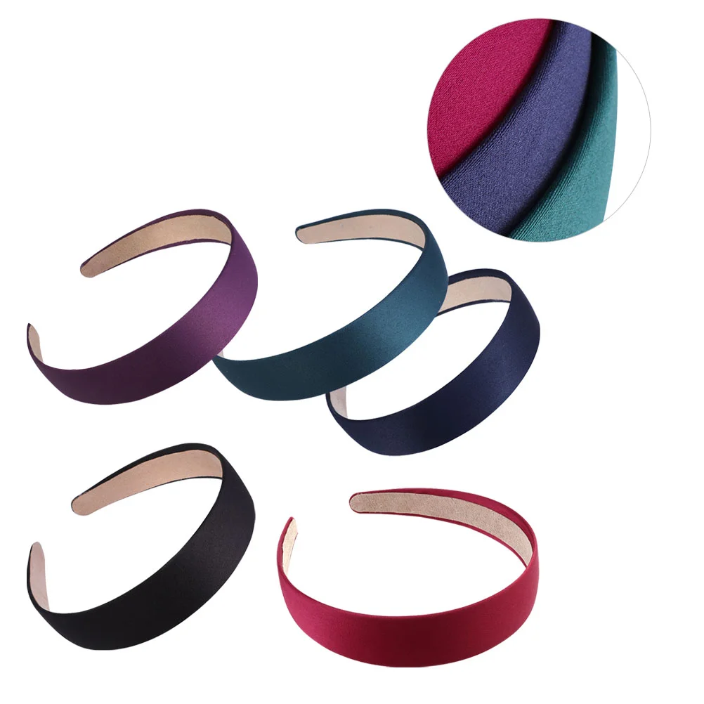 5 Pcs Hair Accessories Headband Practical Makeup Hairband Fabric Wide-brimmed Woman