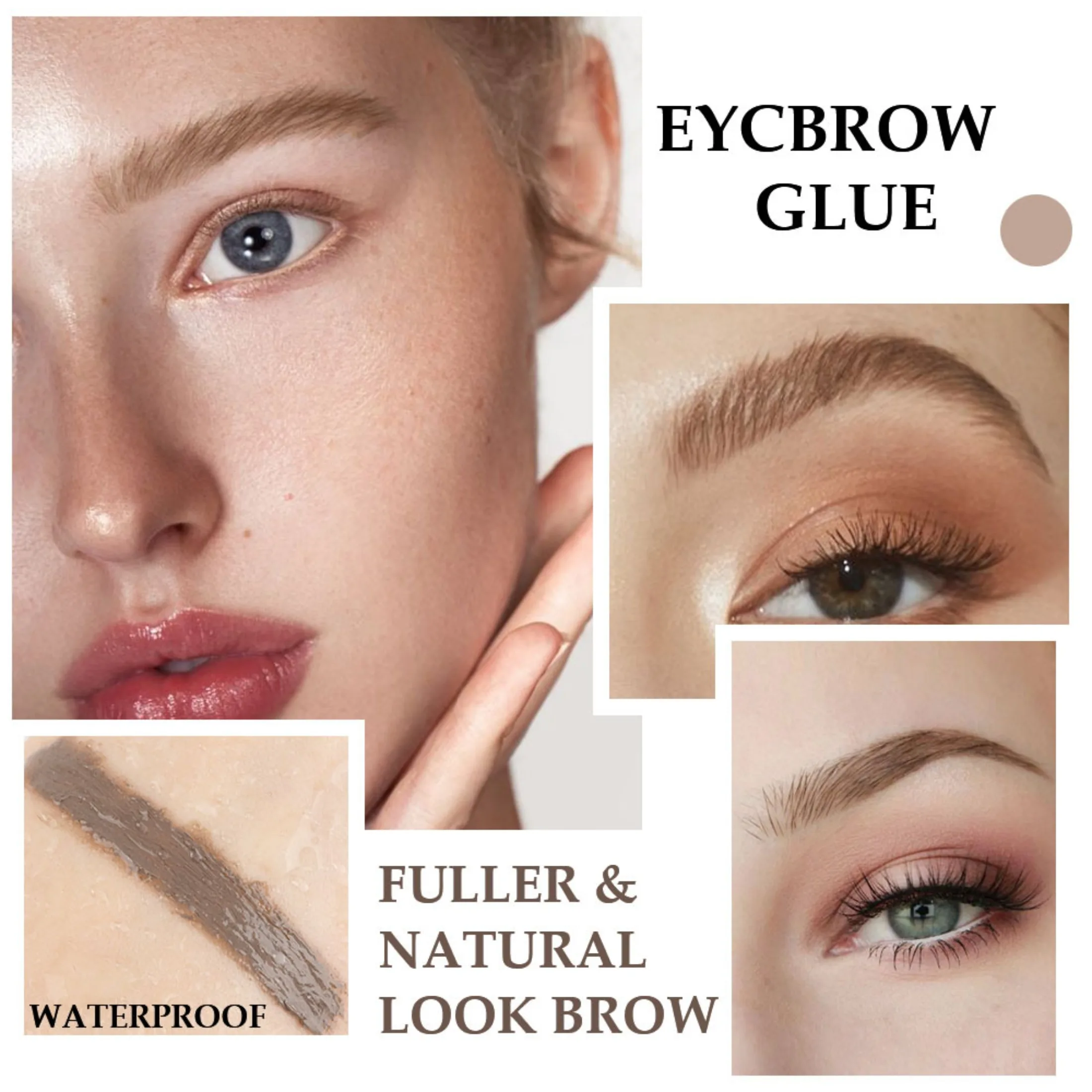 Fiber Brow Mascara Lasting Natural Eyebrow Dyeing Cream Vegan Formula Growth Thickening Eye Brow Styling Cream Eyebrow Enhancers