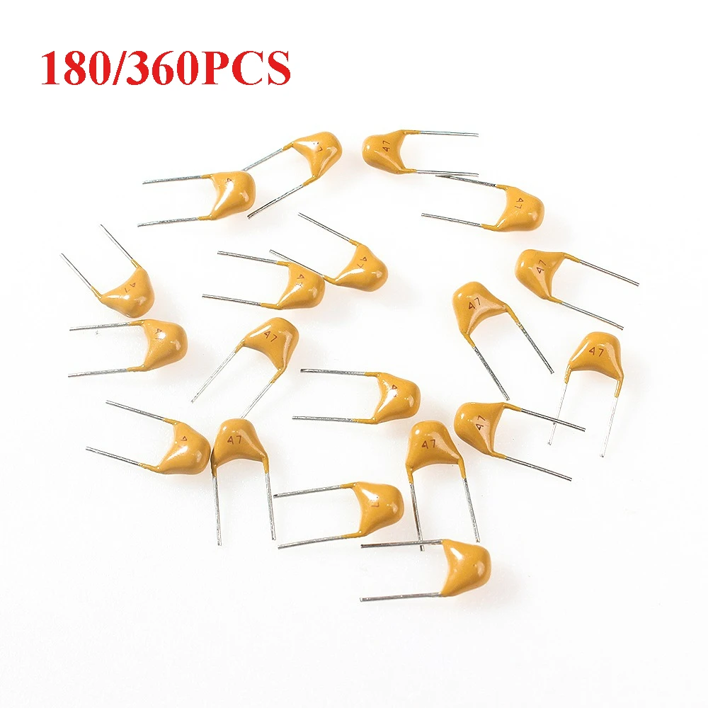 180/360PCS Monolithisches Keramikkondensator-Kit 50V 20PF 22PF 220PF 47NF 1NF 10NF 0,1UF 1UF 102 104 105 103 473 334 Kondensatoren