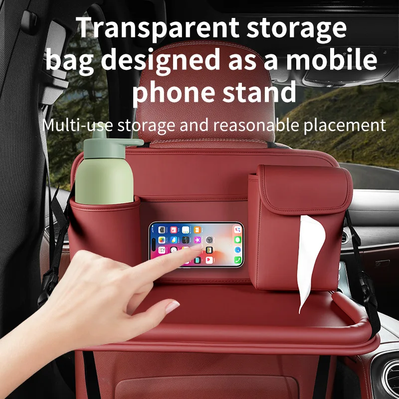 Foldable Car Seat Back Table Multifunctional Kids Dinner Tray Drink Holder Bracket Portable Auto Small Dining Table for Travel