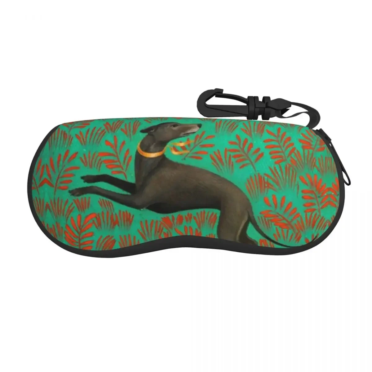 Sihthound Greyhound Flowers Art Eyeglass Glasses Case Women Men Soft Dog Animal Sunglasses Protective Pouch