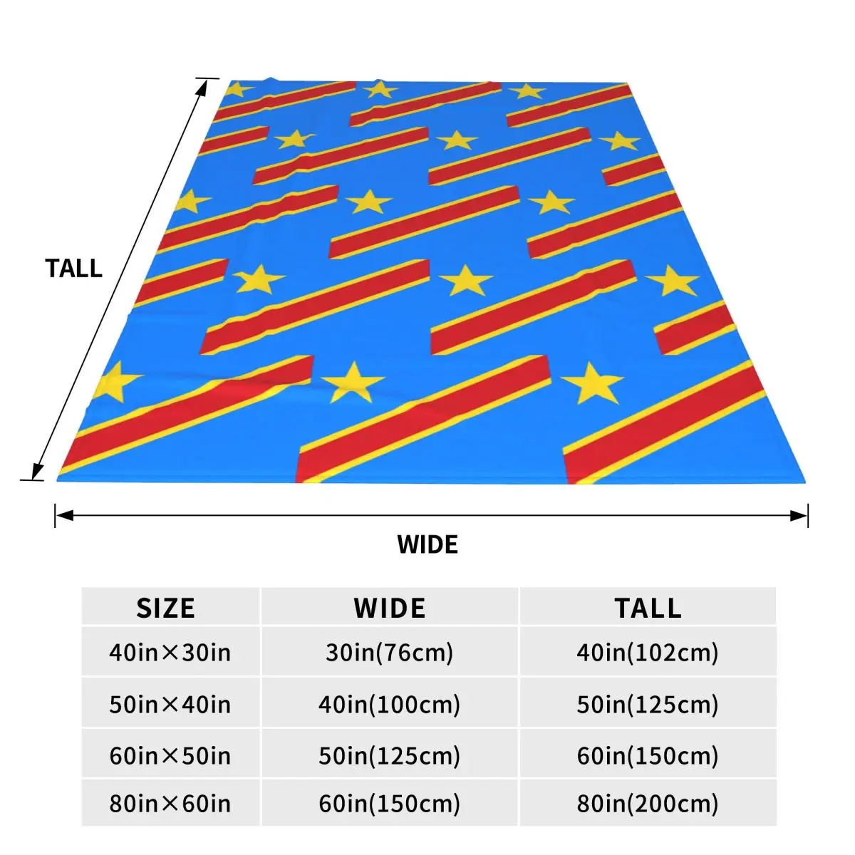 National Flag Democratic Republic Of The Congo Blanket Flannel Sofa Throw Blanket Warm for Couch Bedding Throws Bedspread Quilt
