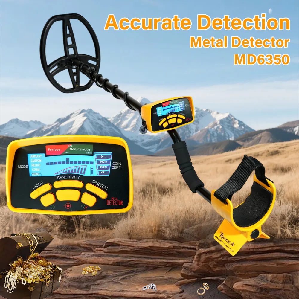 MD-6350 High Sensitivity Metal Detector Gold Digger Professional Treasure Hunter Detecting Equipment Jewelry/Coins/Gold