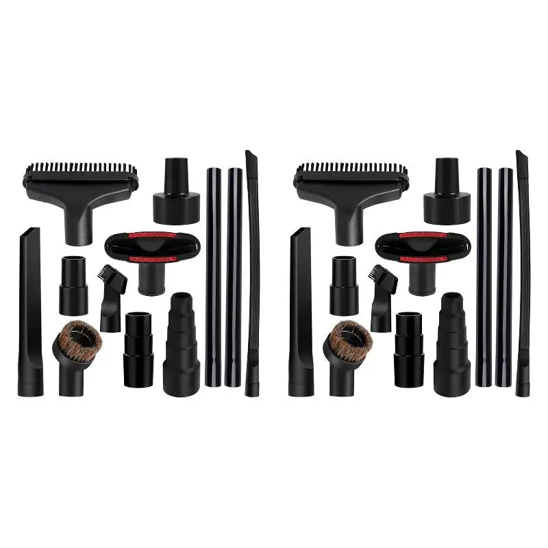2PackX(12PCS Universal Vacuum Attachments 1-1/4In Vacuum Cleaners Accessories Brush Extension Wand Nozzle Crevice Tool Wet Dry)