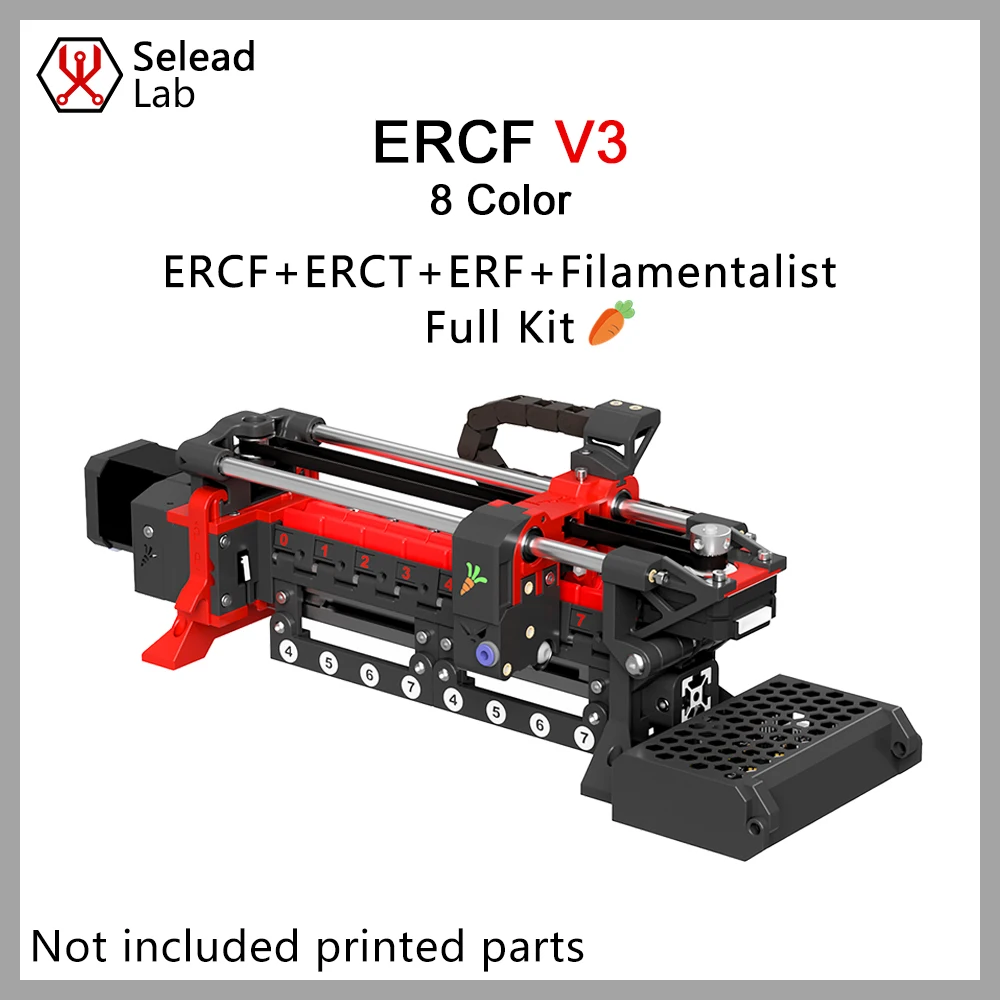 

Seleadlab ERCF V3 8 Chanels Full Kit And V2 Upgrade V3 Kit With ERCT ERF Filamentalist Voron MMU 3D Printer Parts For Voron