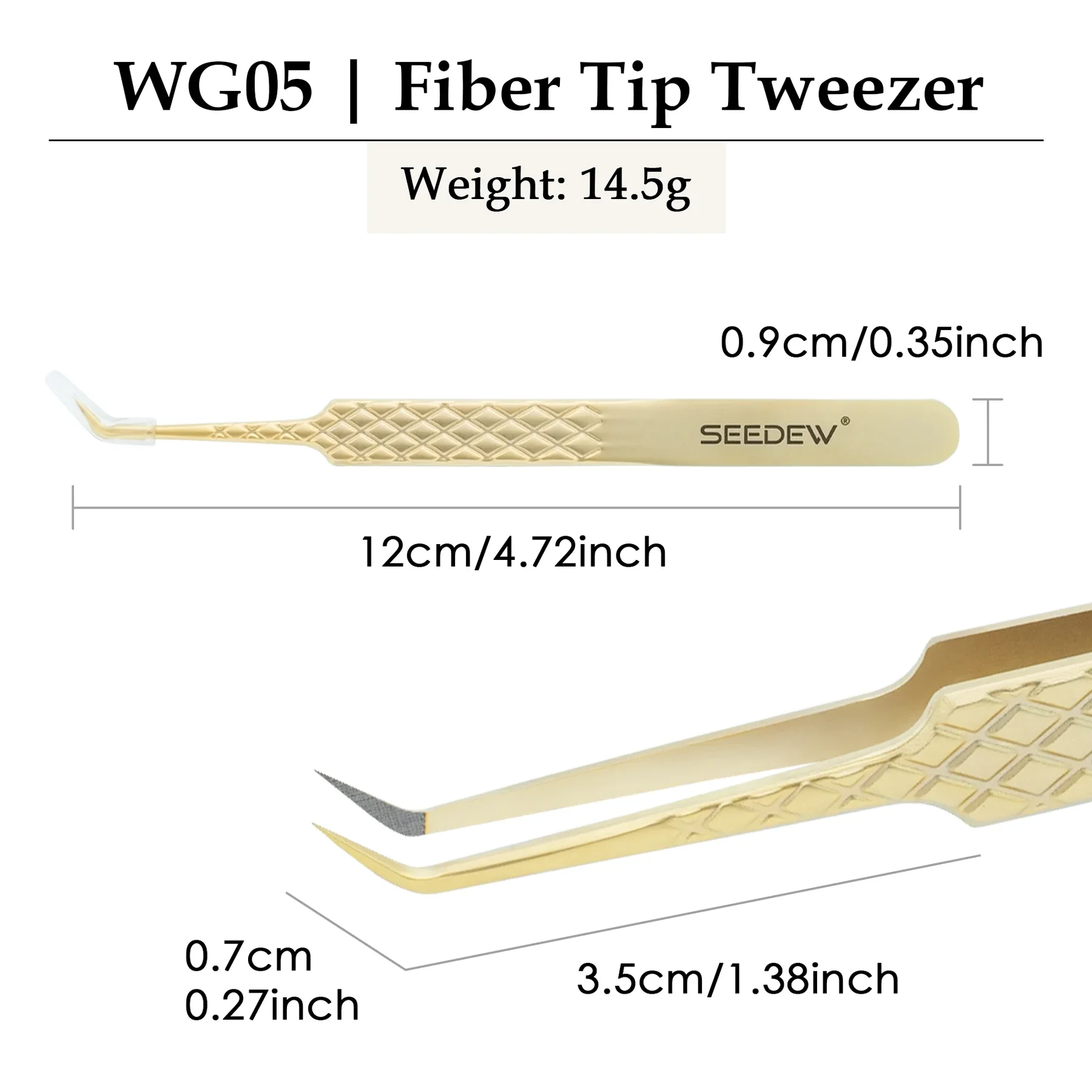 SEEDEW プロフェッショナル ステンレス製 マイクロファイバーチップ 精密ピンセット 滑り止め まつげエクステ用ピンセット メイクアップツール
