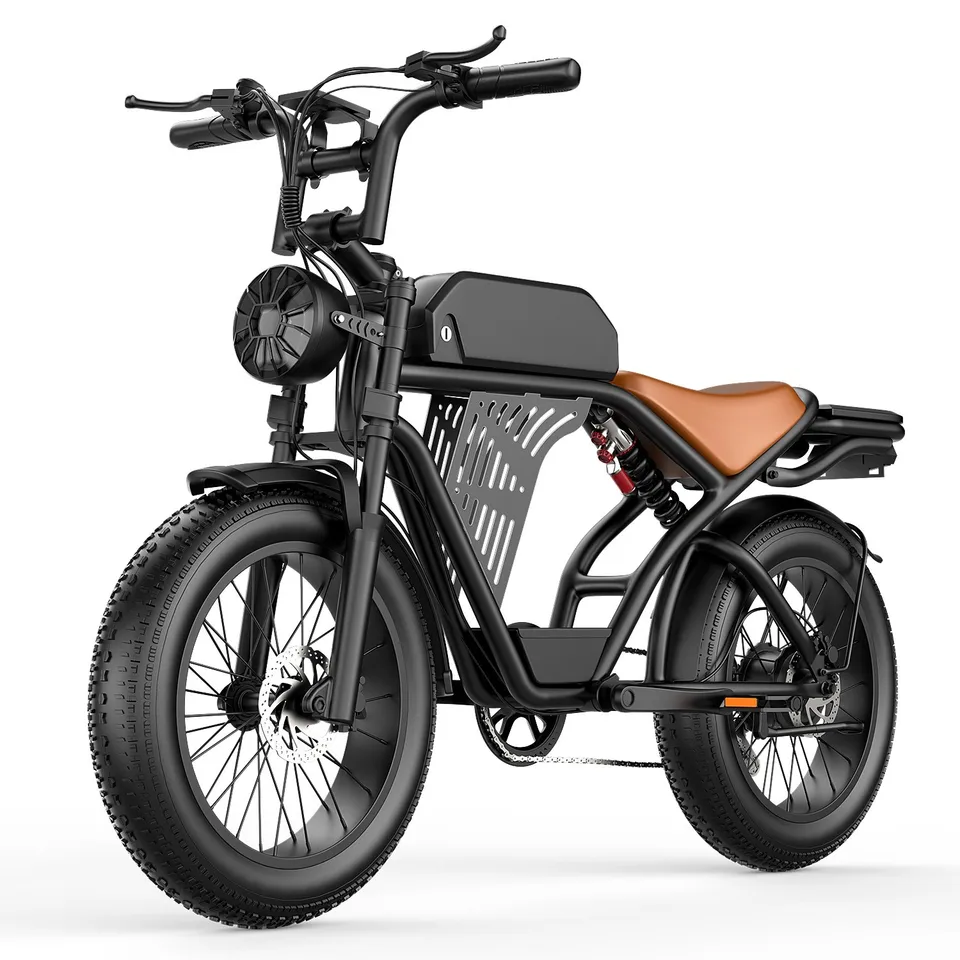 ebike 20" Fat Tires Mountain Electric Bicycle for Adults 3000W 48V 32 MPH image 2
