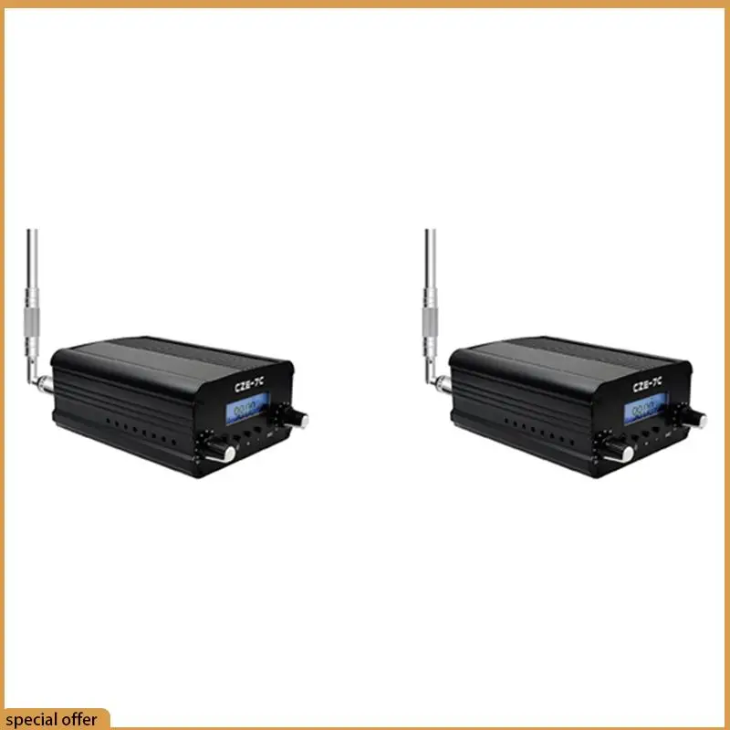 

A68Z 2X CZE-7C 7W Long Range FM Transmitter For Drive-In Church, School & Supermarket Events, Light Shows Conference Stereo