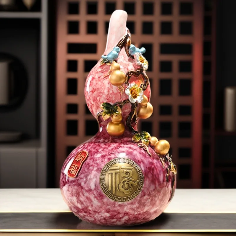 HYS new Chinese atmosphere high-end gourd ornaments living room TV cabinet decorations high-end opening housewarming gifts