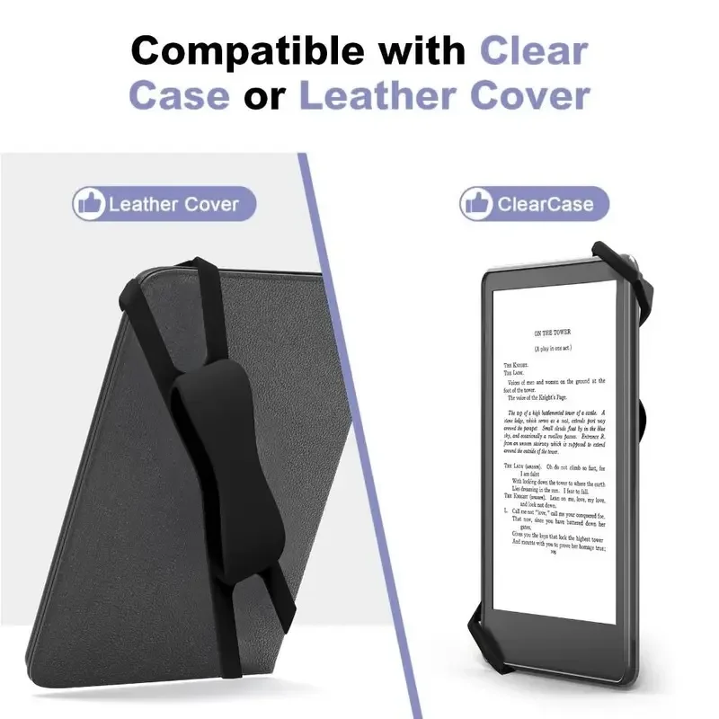 Silicone Tablet Secure Hand Strap Ergonomic 6/7/8/10 inch Finger Grip Anti-Fall Portable for Kindle/Kobo/Boox/Lenovo