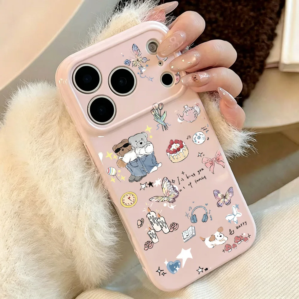 

playful doodle Large window lens protection soft Phone Case for Apple iPhone 17 16 15 14 13 12 ProMax 17 16 15 14 13 12 11 Cases