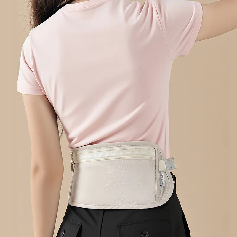 Anti-theft Sports Waist Bag Big Capacity Waterproof Lightweight Invisible Adjustable Strap Gym Travel Waist Pouch For Men Women
