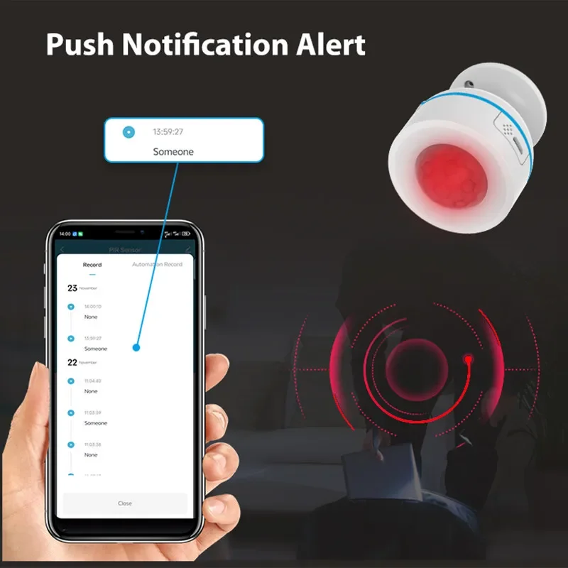 Tuya Matter Thread Smart PIR Motion Sensor Wireless Human Body Infrared Detector Work With HomeKit Alexa Google Home SmartThings