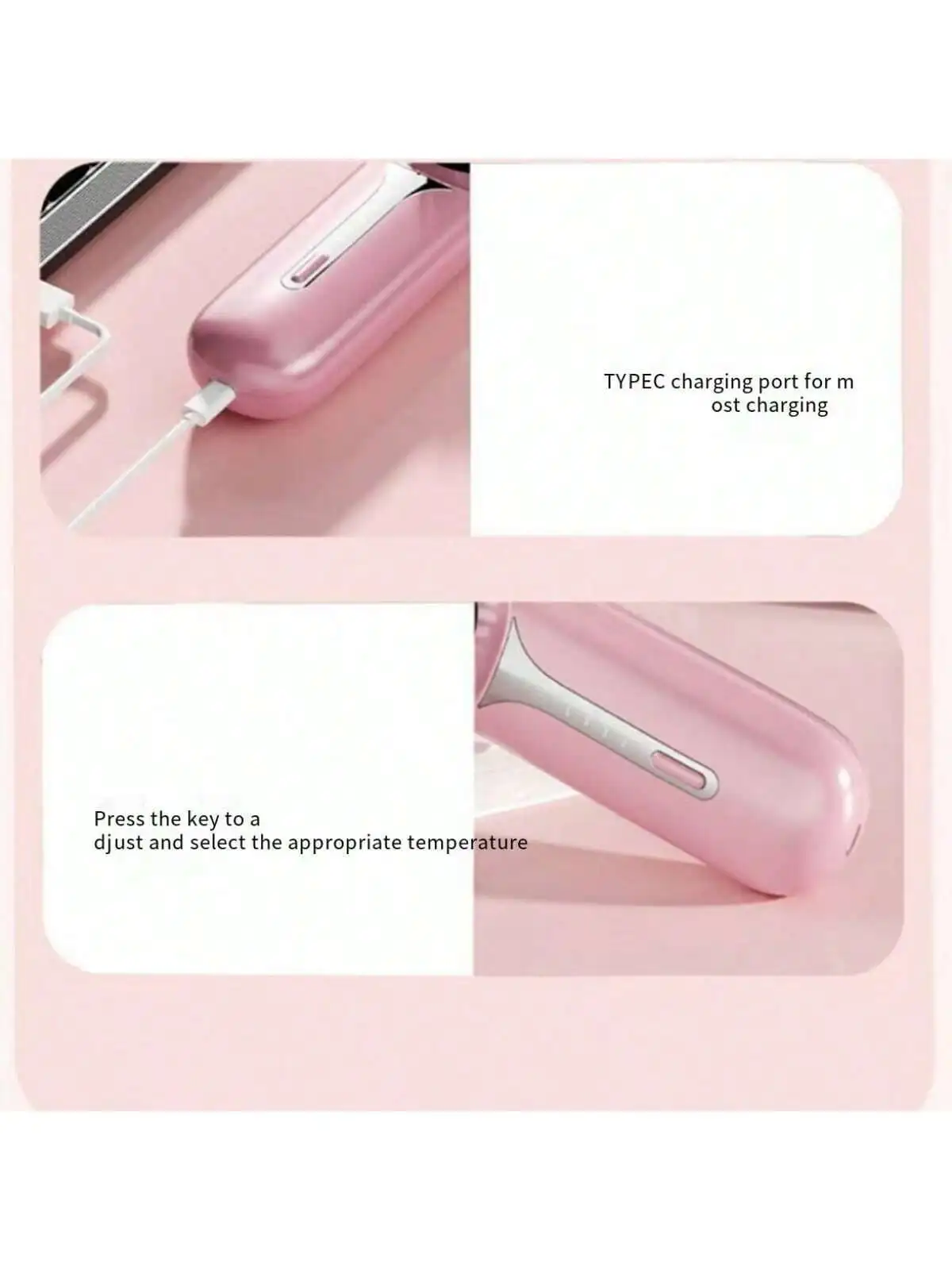 New Wireless Charging Hair Straightener Brush, Portable Fashionable And High-Quality Negative Ion Smooth Hair Comb