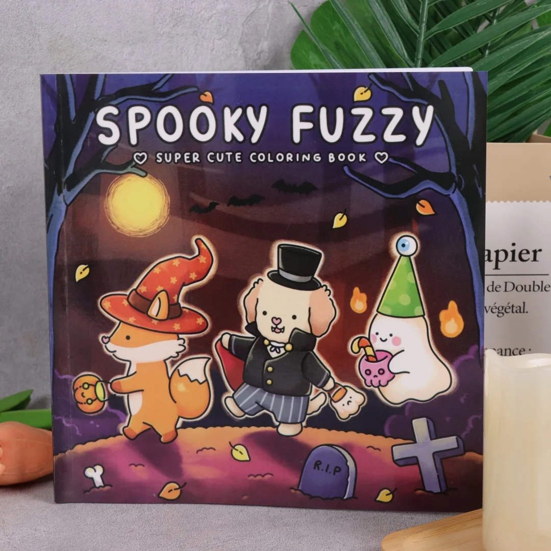 Spooky Fuzzy: كتاب تلوين لطيف ومخيف للبالغين والمراهقين للاسترخاء