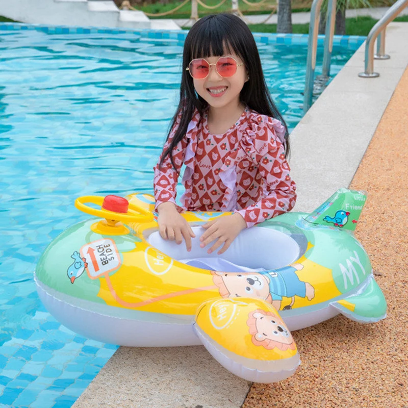 子供のための動物の形をしたインフレータブルスイミングリング,ビーチプール,赤ちゃんの水のおもちゃ,フローティングシート,かわいい,屋外