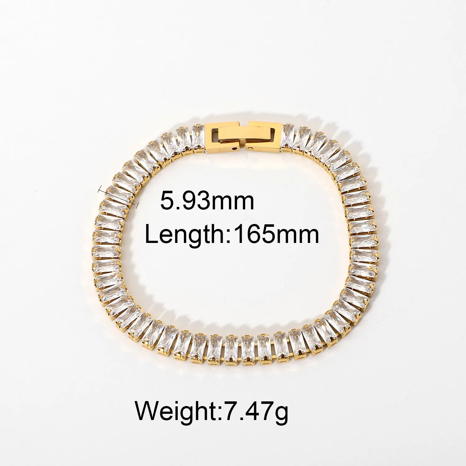 Dainty Women\'s Tennis Bracelets Hip Hop Trendy AAA+ Cubic Zirconia Silver Gold Green Color Teen Girl Crystal Chain Wedding Jewel