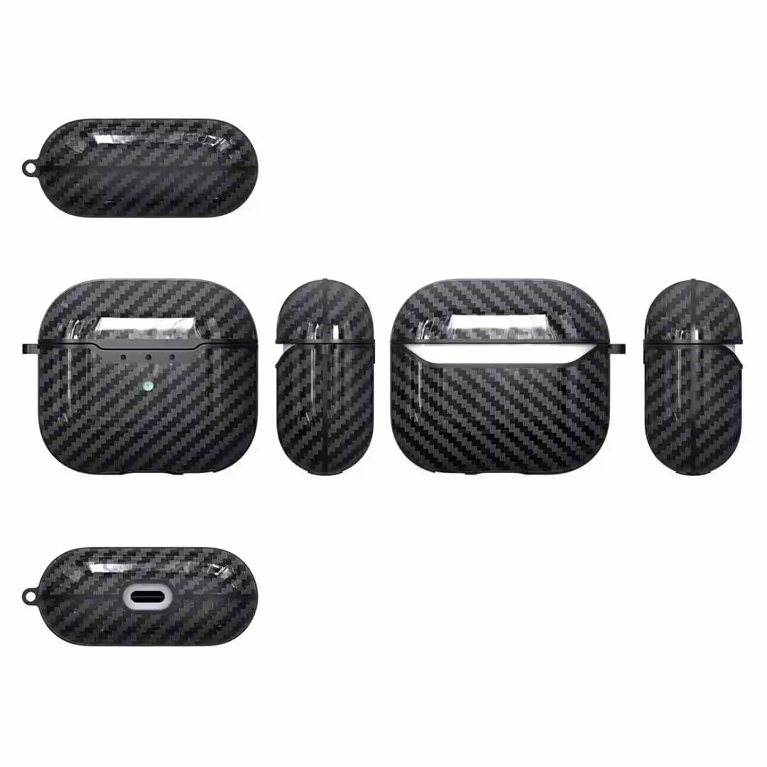 For AirPods 5 4 3 2 1 Pro3 Pro2 Pro Case Soft Silicone Shockproof Anti-drop Protective Cover With Keychain Hook Support Cover