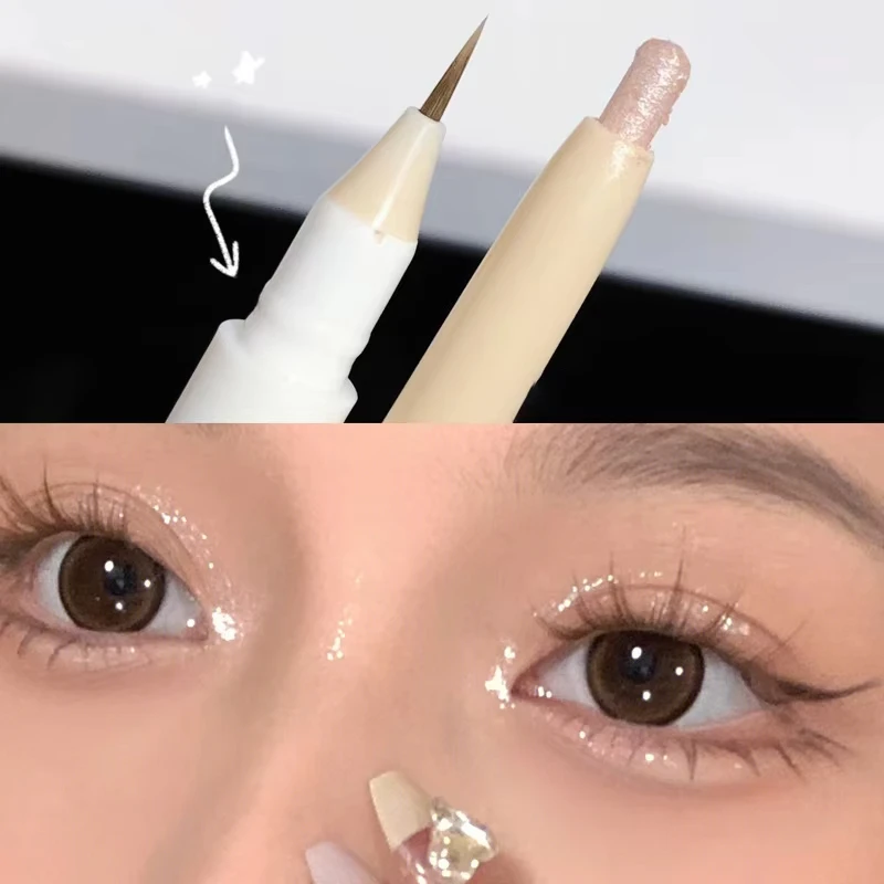 Double-headed Lying Silkworm Pen Matte Pearlescent Fine Flash Brightening Shadow Pen Outline Pen Eyelid Down to Pen