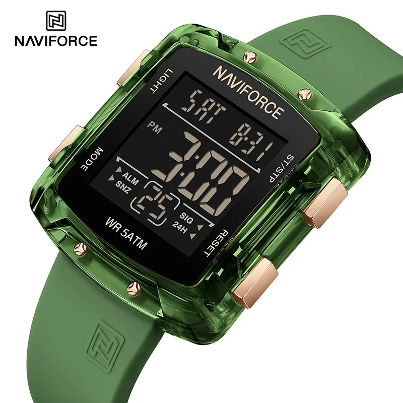 

NAVIFORCE NF7121 Ladies Watch Fashion Simple 5ATM Waterproof Sport Business Digital Display Clock Relogio Masculino