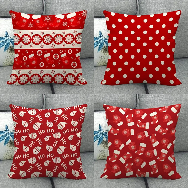 

Christmas Themed Pillowcases Car Accessories Office Santa Claus Living Room Sofa Christmas Pillowcases
