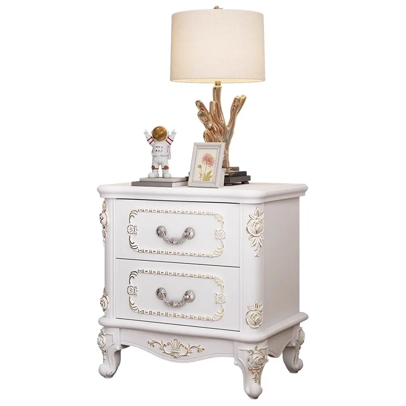 

European bedside table Internet celebrities ins small apartment locker light luxury white bedside cabinet chest simple