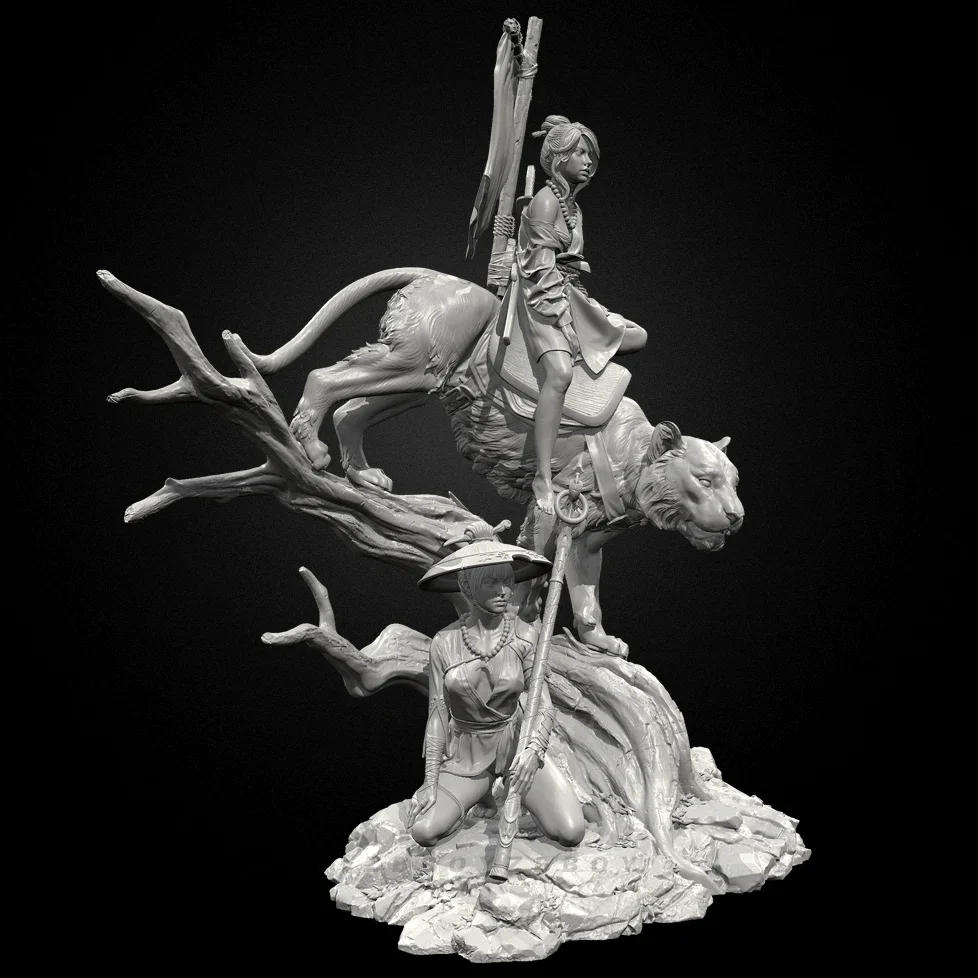 A altura do homem 38mm 50mm 75mm kits de modelo de resina incolor e automontada (impressão 3D) TD-7256/3D