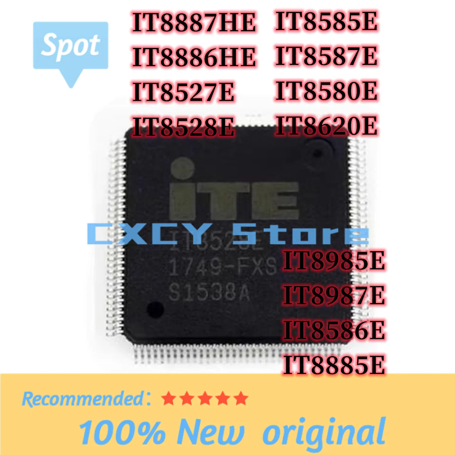 100% New IT8527E IT8528E IT8585E IT8587E IT8580E IT8620E IT8985E IT8987E IT8586E IT8885E IT8886HE IT8887HE QFP-128 IC Chipset