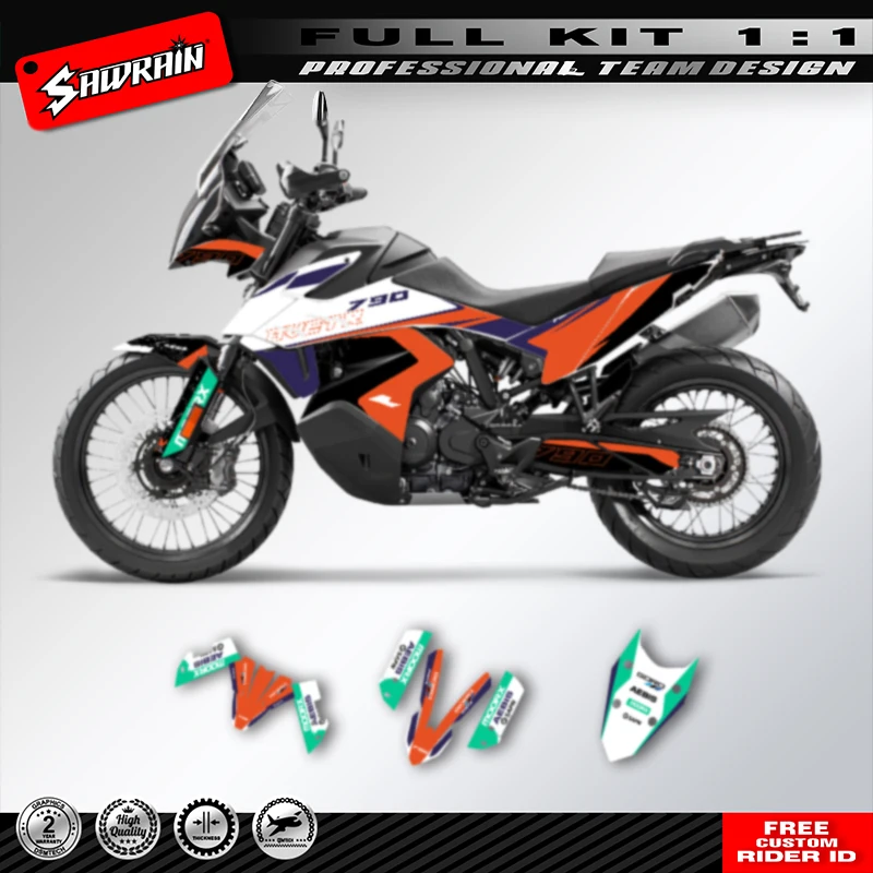

Sawrain For KTM ADV 790 2019 2020 2021 2022 Custom Team Motorcycle Graphics Backgrounds Decals Stickers Kit