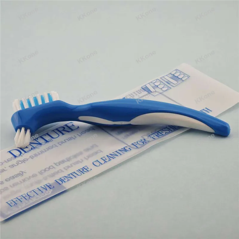 50Pcs Denture Brush Hard Denture Cleaning Brush False Teeth Brush Toothbrush