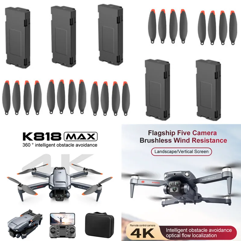 

K818 MAX Батарея для дрона K818 Аксессуары для радиоуправляемого дрона 3,7 В 1800 мАч Батарея/лопа для K818 MAX RC Drone Toy K818 Батарея для дрона