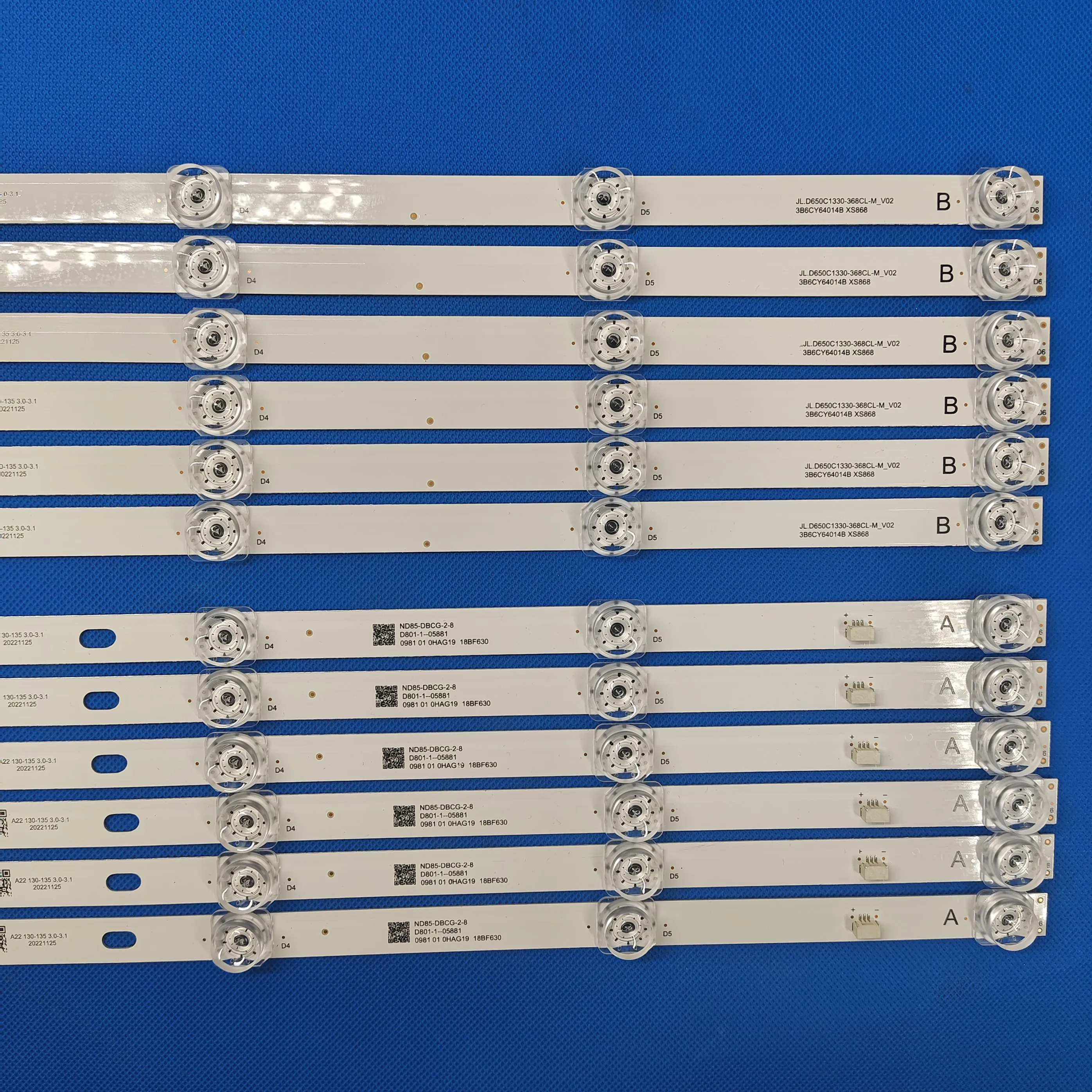 

12PCS LED Backlight Strip For MI L65M5-EC L65M5-ES L65M5-RK JL.D650C1330-368CR JL.D650C1330-368CL-M_V02 HRS_XM65T65L_6X12_MCPCS